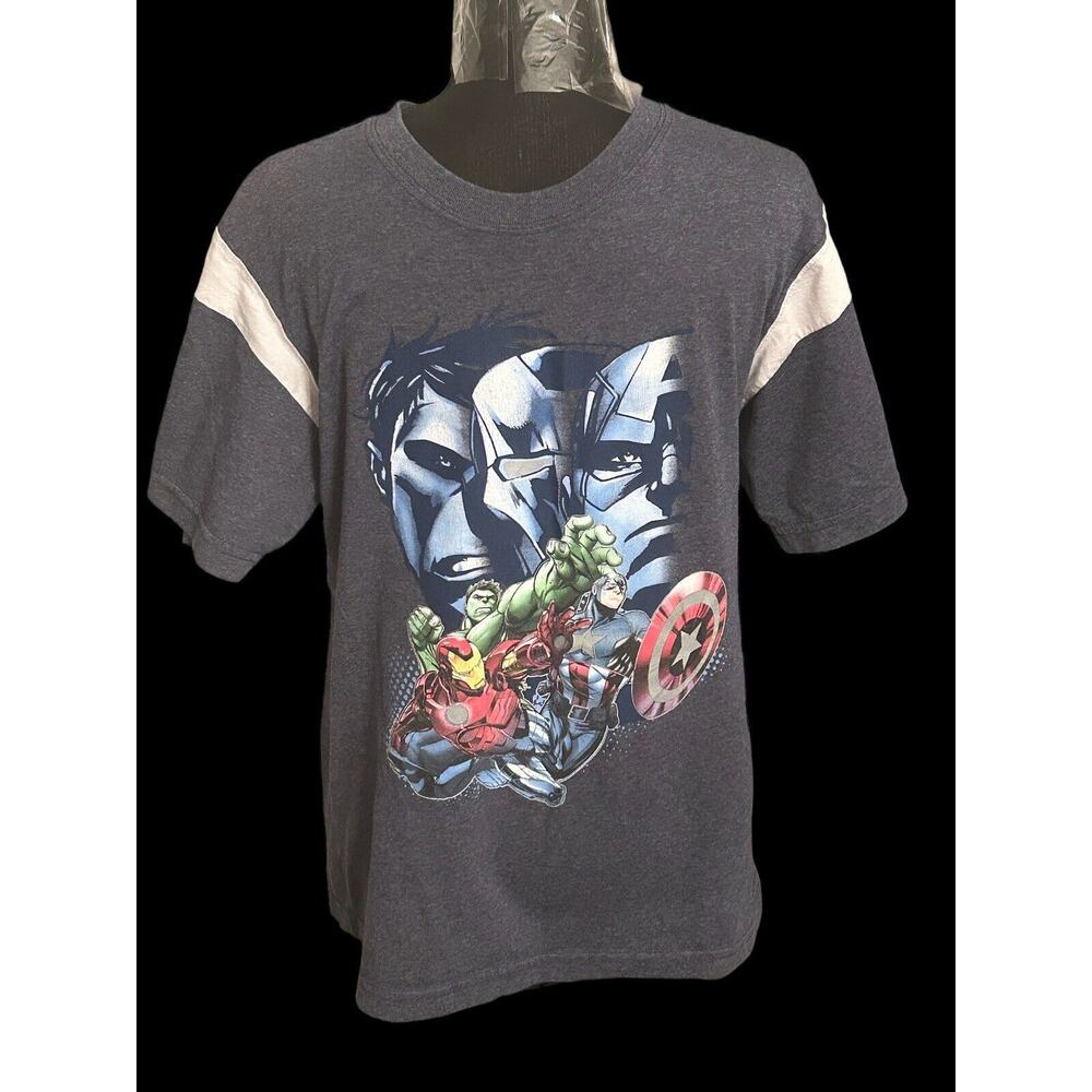 Marvel Comics Avengers Hulk Iron Man Captain‎ America T-Shirt Youth XL 18-20